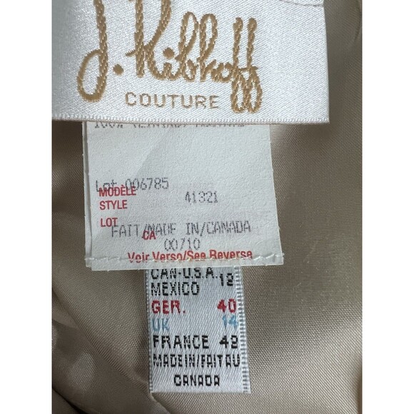 Vintage J. Ribkoff Couture Formal 2 Piece Maxi Skirt Top Set Size 12 Champagne - Picture 3 of 16
